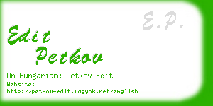 edit petkov business card